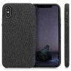 Husa Apple iPhone X / iPhone XS, Textil, Negru, 43479.01