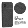Husa Apple iPhone X / iPhone XS, Textil, Negru, 43479.01