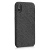 Husa Apple iPhone X / iPhone XS, Textil, Negru, 43479.01