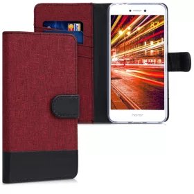 Husa Huawei P9 Lite (2017), Textil, Rosu, 40893.04