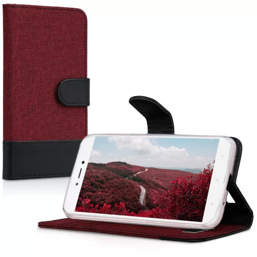 Husa Xiaomi Redmi 5A, Textil, Rosu, 43842.20