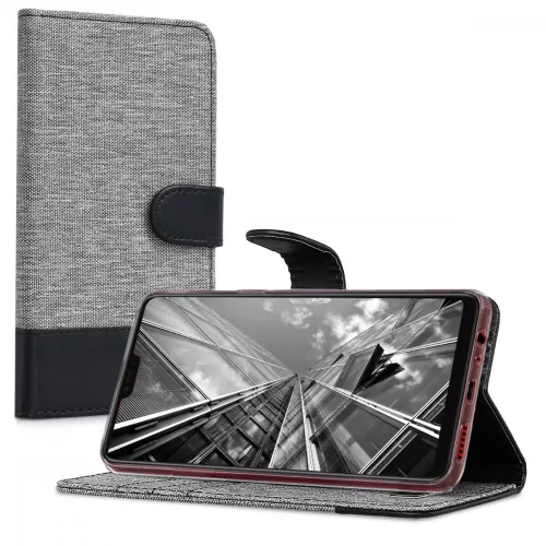 Husa OPPO F7, Textil, Gri, 44999.01