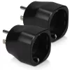 Set 2 Adaptoare de calatorie tip B pentru SUA, Kwmobile, Negru, Plastic, 45146.01