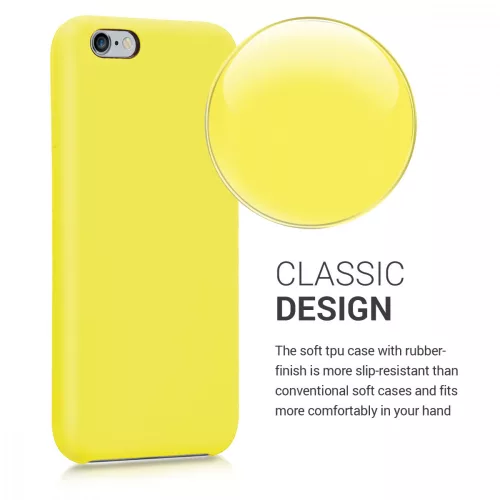 Husa Apple iPhone 6 / iPhone 6s, Silicon, Galben, 40223.75