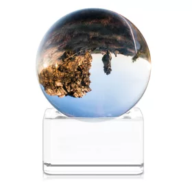   Glob de sticla cu sport Navaris pentru fotografii/ decor, 40 mm, 45357.25