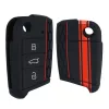 Husa Cheie Auto pentru VW - 3 Butoane, Silicon, Negru, 42888.09