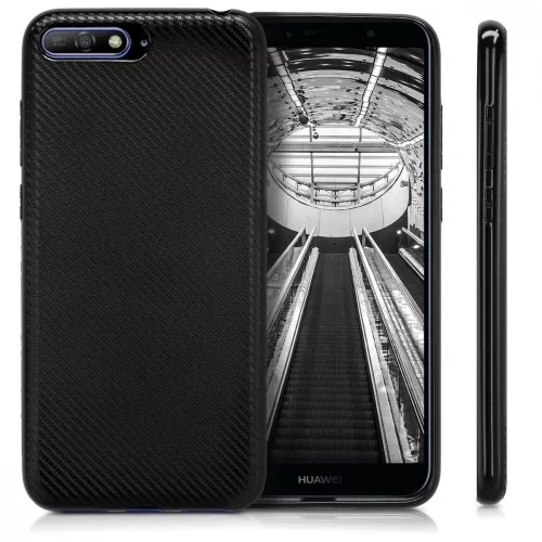 Husa Huawei Y6 (2018), Silicon, Negru, 45556.01