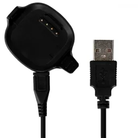   Cablu de incarcare USB pentru Garmin Forerunner 10/Forerunner 15, Kwmobile, Negru, Plastic, 45561.01