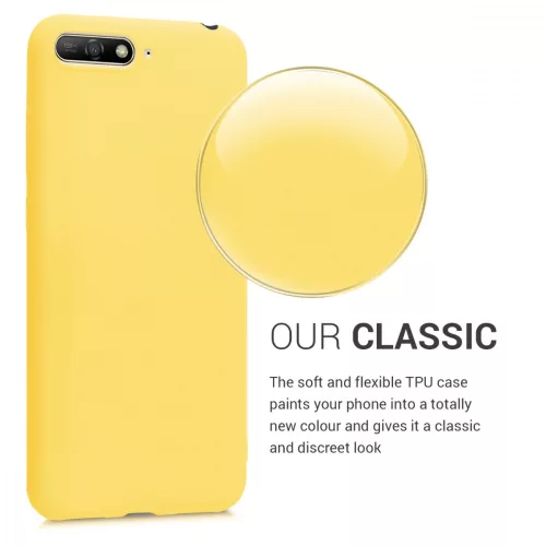 Husa Huawei Y6 (2018), Silicon, Galben, 44878.49