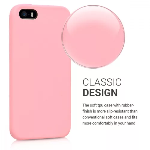 Husa Apple iPhone 5 / iPhone 5s / iPhone SE, Silicon, Roz, 42766.110