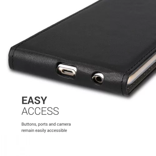 Husa Samsung Galaxy A6 Plus, Piele ecologica, Negru, 45882.01