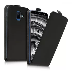 Husa Samsung Galaxy A6 (2018), Piele ecologica, Negru, 45881.01