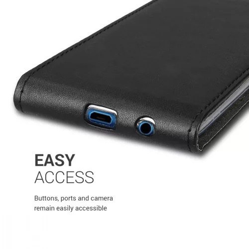 Husa Samsung Galaxy A6 (2018), Piele ecologica, Negru, 45881.01