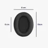 Set 2 Perne de urechi pentru casti Sennheiser HD201/HD206/HD200 Pro, Kwmobile, Negru, Piele ecologica, 45943.01