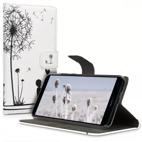 Husa Huawei Y6 (2018), Piele ecologica, Negru, 45923.03