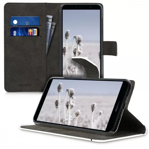 Husa Huawei Y6 (2018), Piele ecologica, Negru, 45923.03