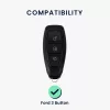 Husa Cheie Auto pentru Ford - 3 Butoane - Keyless Go, Silicon, Alb, 44708.04