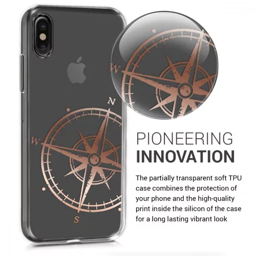 Husa Apple iPhone X / iPhone XS, Silicon, Roz, 42505.11