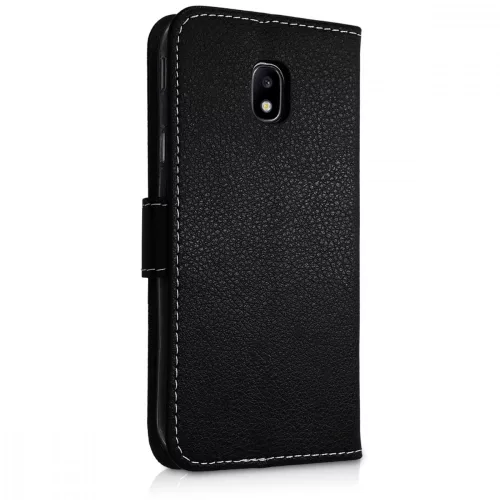 Husa Samsung Galaxy J3 (2017), Piele ecologica, Negru, 42482.08