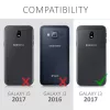 Husa Samsung Galaxy J3 (2017), Piele ecologica, Negru, 42482.08