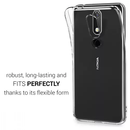 Husa Nokia 5.1 Plus, Silicon, Transparent, 46195.03