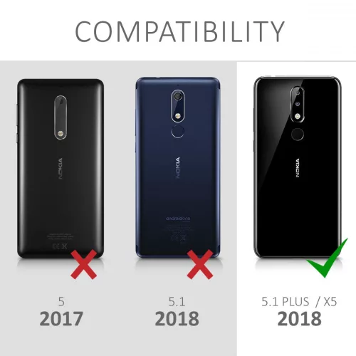 Husa Nokia 5.1 Plus, Silicon, Alb, 46196.01