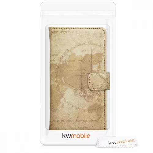 Husa Wiko Lenny 5, Piele ecologica, Maro, 46462.01