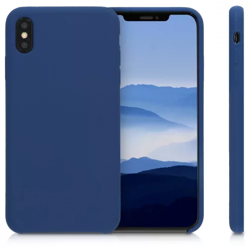 Husa Apple iPhone XS Max, Silicon, Albastru, 45909.116