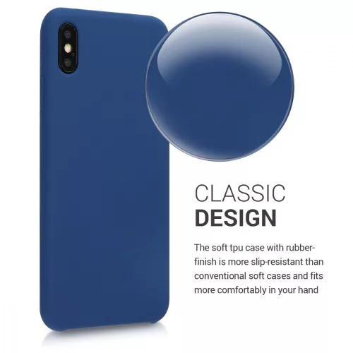 Husa Apple iPhone XS Max, Silicon, Albastru, 45909.116