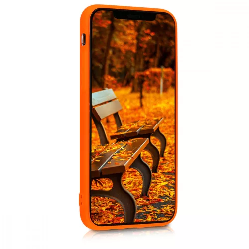 Husa Apple iPhone X / iPhone XS, Silicon, Portocaliu, 46270.69