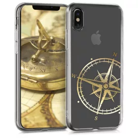 Husa Apple iPhone X / iPhone XS, Silicon, Gold, 42505.14