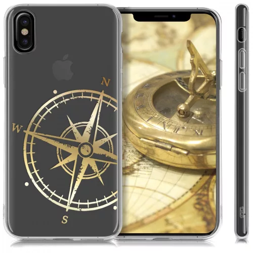 Husa Apple iPhone X / iPhone XS, Silicon, Gold, 42505.14