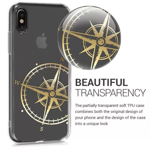 Husa Apple iPhone X / iPhone XS, Silicon, Gold, 42505.14