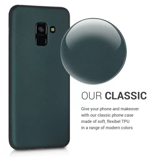 Husa Samsung Galaxy A8 (2018), Silicon, Verde, 45634.14