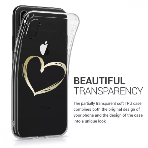Husa Apple iPhone X / iPhone XS, Silicon, Gold, 42505.17