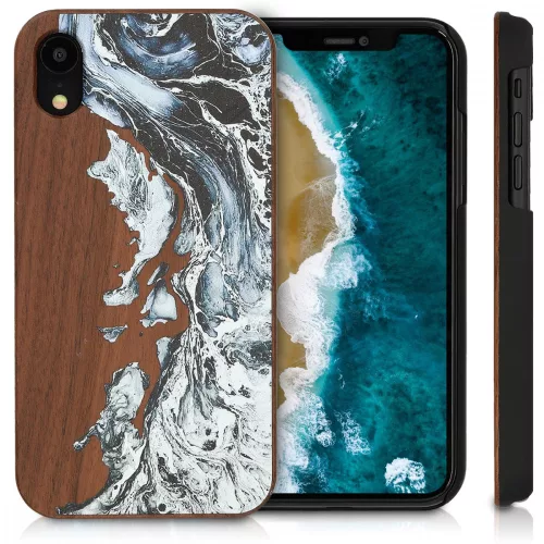 Husa Apple iPhone XR, Lemn, Maro, 46660.02