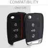 Husa Cheie Auto pentru VW - 3 Butoane, Silicon, Negru, 42888.25
