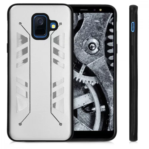 Husa Samsung Galaxy A6 (2018), Aluminiu, Argintiu, 47129.35