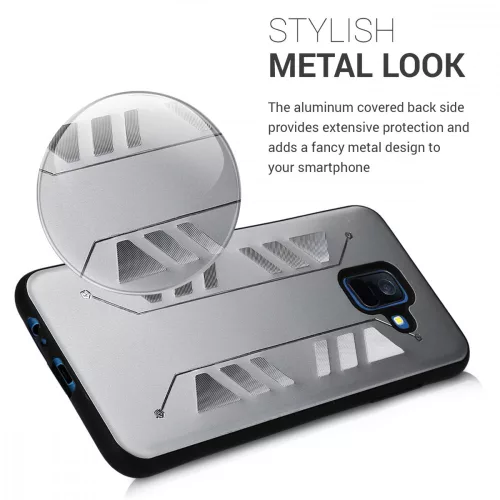 Husa Samsung Galaxy A6 (2018), Aluminiu, Argintiu, 47129.35