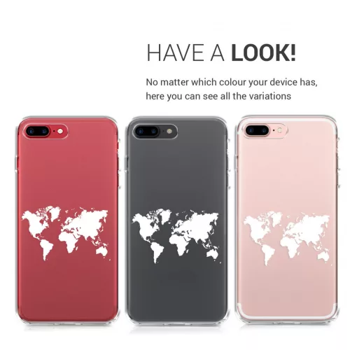 Husa Apple iPhone 8 Plus / iPhone 7 Plus, Silicon, Alb, 45352.02