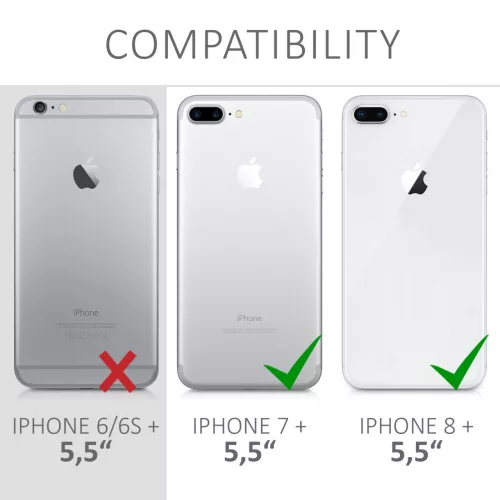 Husa Apple iPhone 8 Plus / iPhone 7 Plus, Silicon, Alb, 45352.02