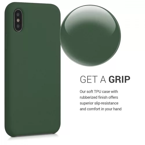 Husa Apple iPhone X / iPhone XS, Silicon, Verde, 42495.80