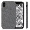 Husa Apple iPhone XR, Textil, Gri, 46974.02