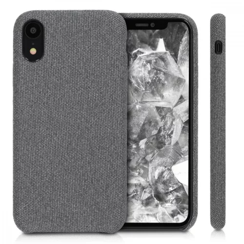 Husa Apple iPhone XR, Textil, Gri, 46974.02