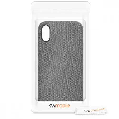 Husa Apple iPhone XR, Textil, Gri, 46974.02