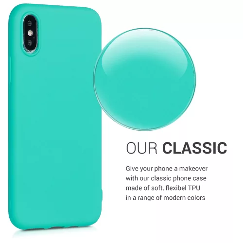 Husa Apple iPhone X / iPhone XS, Silicon, Verde, 46270.126