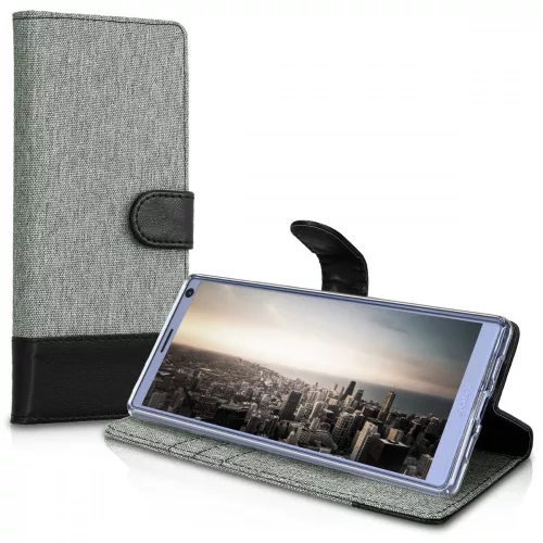 Husa Sony Xperia 10 Plus, Textil, Gri, 48001.01