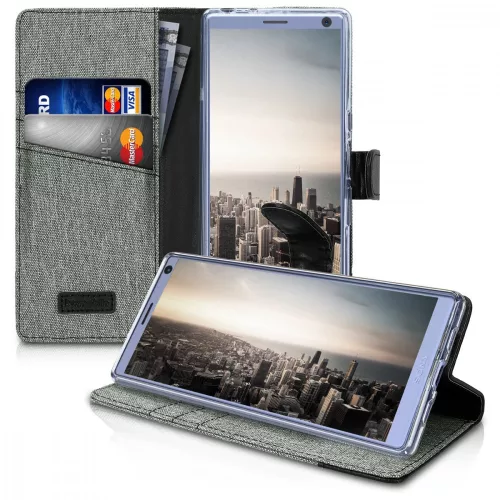 Husa Sony Xperia 10 Plus, Textil, Gri, 48001.01