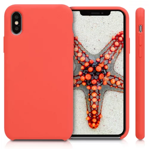 Husa Apple iPhone X / iPhone XS, Silicon, Portocaliu, 46313.69