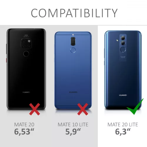Husa Huawei Mate 20 Lite, Textil, Negru, 48006.02